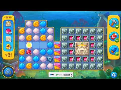 Fishdom lvl 5849-5852 👀 Can you beat this puzzle level?🔥Gameplay #537