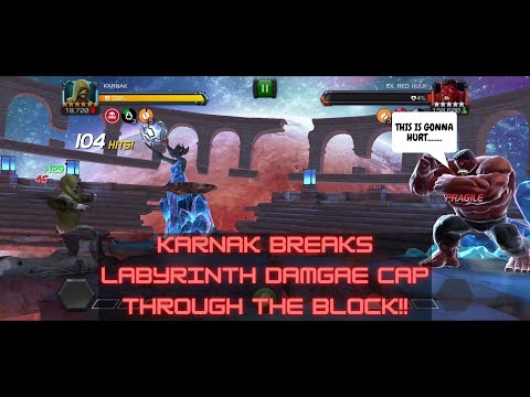 KARNAK BREAKS LABYRINTH DAMAGE CAP THROUGH BLOCK!!!