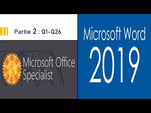 Preparation for Microsoft WORD 2019 Certification_Fr_Part 2: