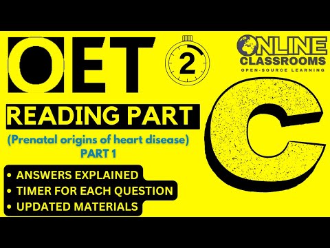 Mastering OET Reading Part C: Tips, Strategies, and Practice Welcome to OET 2.0 Online Classroom