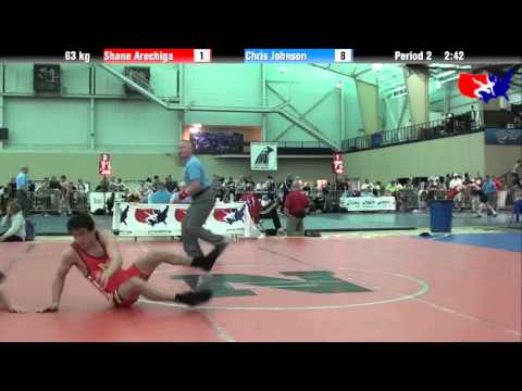 Shane Arechiga vs. Chris Johnson at 2013 ASICS University Nationals - FS