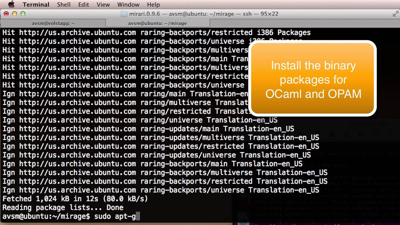 Mirage Developer Preview 1 screencast