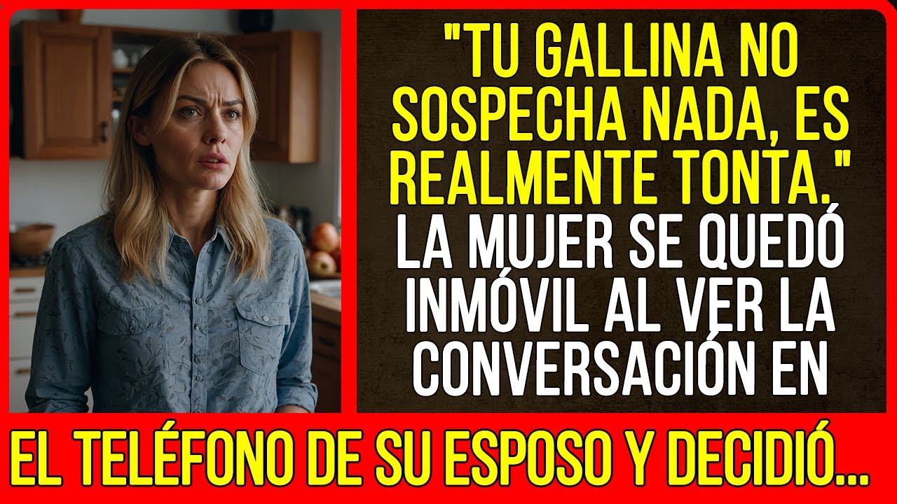 La mujer se quedó inmóvil al ver la conversación de su esposo. No esperaba tal sorpresa de su marido