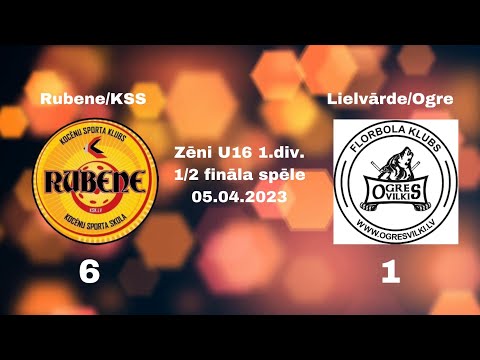 Floorball U16 Rubene/KSS-Lielvārde/Ogre 05.04.2023 HIGHLIGHTS