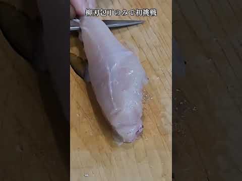 激安サバフグを高級フグてっさに変身させる Making pufferfish thinly sliced sashimi. #三枚おろし #fillet