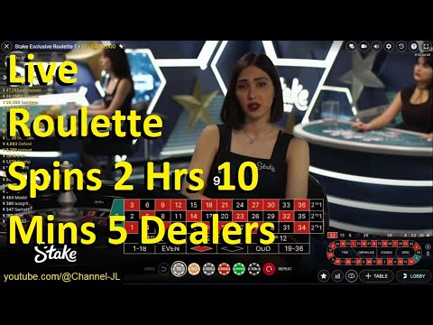 Live Roulette Spins 2 Hrs 10 Mins 5 Dealers