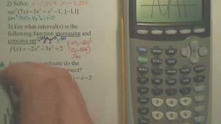 Concavity Intervals with a Graphing Calculator