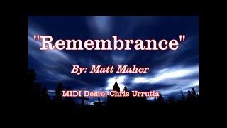 Remembrance - Matt Maher