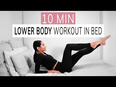 LOWER BODY WORKOUT IN BED | fat loss at home thumnail