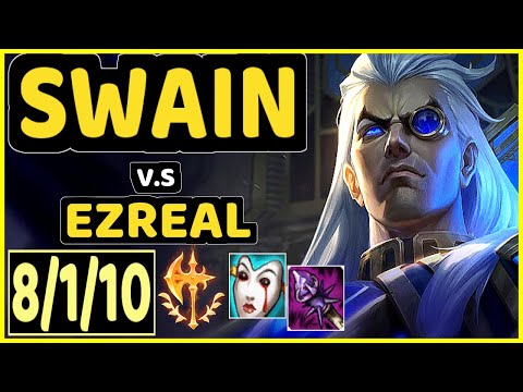 TRUKLAX (SWAIN) vs EZREAL - 8/1/10 KDA BOTTOM ADC GAMEPLAY - EUW Ranked GRANDMASTER