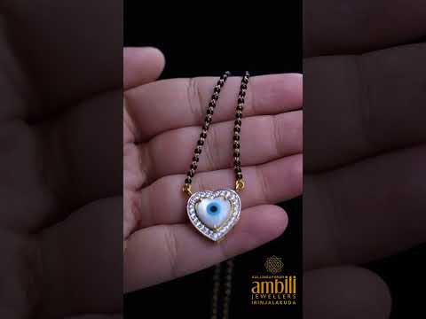 Behold the power of elegance with Ambili Jewellers Evil Eye Necklace