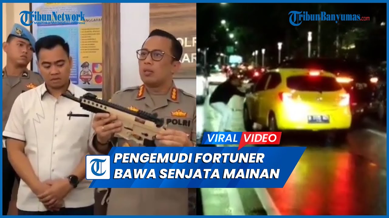 Pengemudi Fortuner Rusak Taksi Online Jadi Tersangka Ternyata Bawa Senjata Mainan