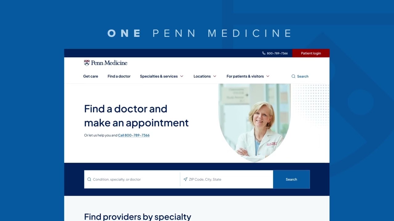 Watch video titled Welcome to Penn Medicine's New Unified Digital Experience on YouTube