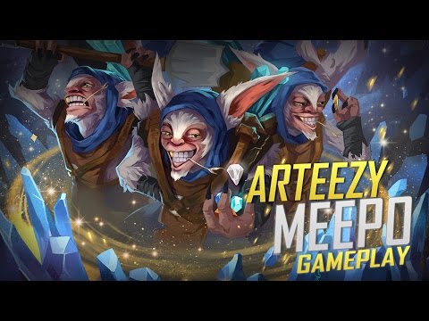 Arteezy playing Meepo (Gameplay)