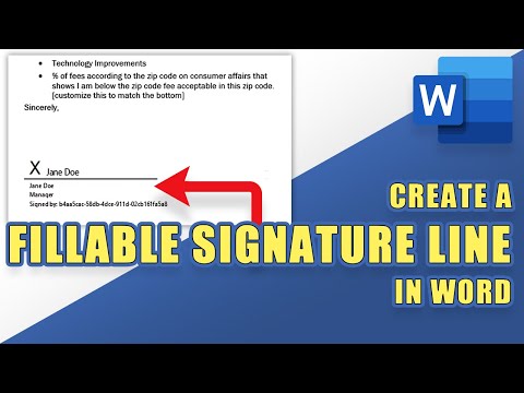 Create a Fillable DIGITAL SIGNATURE LINE in Word (The Easy Way!)