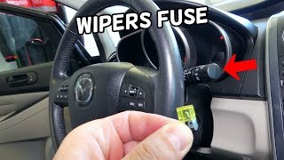 WINDSHIELD WIPERS FUSE LOCATION REPLACEMENT MAZDA CX-7  WIPERS NOT WORKING