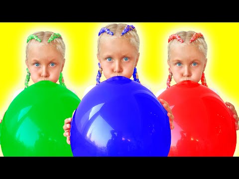 Alisa and Eva Pretend Play with Water Balloons | Videos for kids
