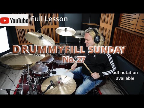 Cool 32nd Note Drum Lick / Drummyfill Sunday 27 / pdf notation available