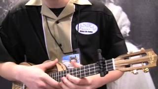 Video thumbnail for MAtt demonstrating the Mini SpiderCapo on Ukelele at NAMM Show | SpiderCapo Official by Spider Capo