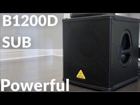BEHRINGER B1200D-PRO 500-Watt 12" Pa Subwoofer REVIEW & Audio Sound Demo Test