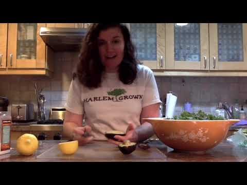 Harlem Grown Kale Salad!