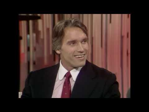 Merv Griffin talks to Arnold Schwarzenegger, 1982