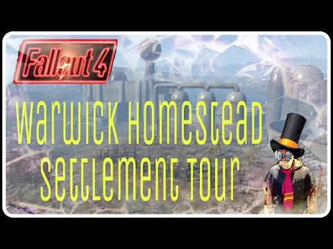 Fallout 4: Warwick Homestead Settlement Tour (Building a Kitchen) (No Mods) (Xbox One)