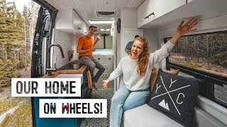 Best Van Life Conversion EVER! - Off Grid Camper Van Tour & Road Trip to Banff, Canada 🇨🇦