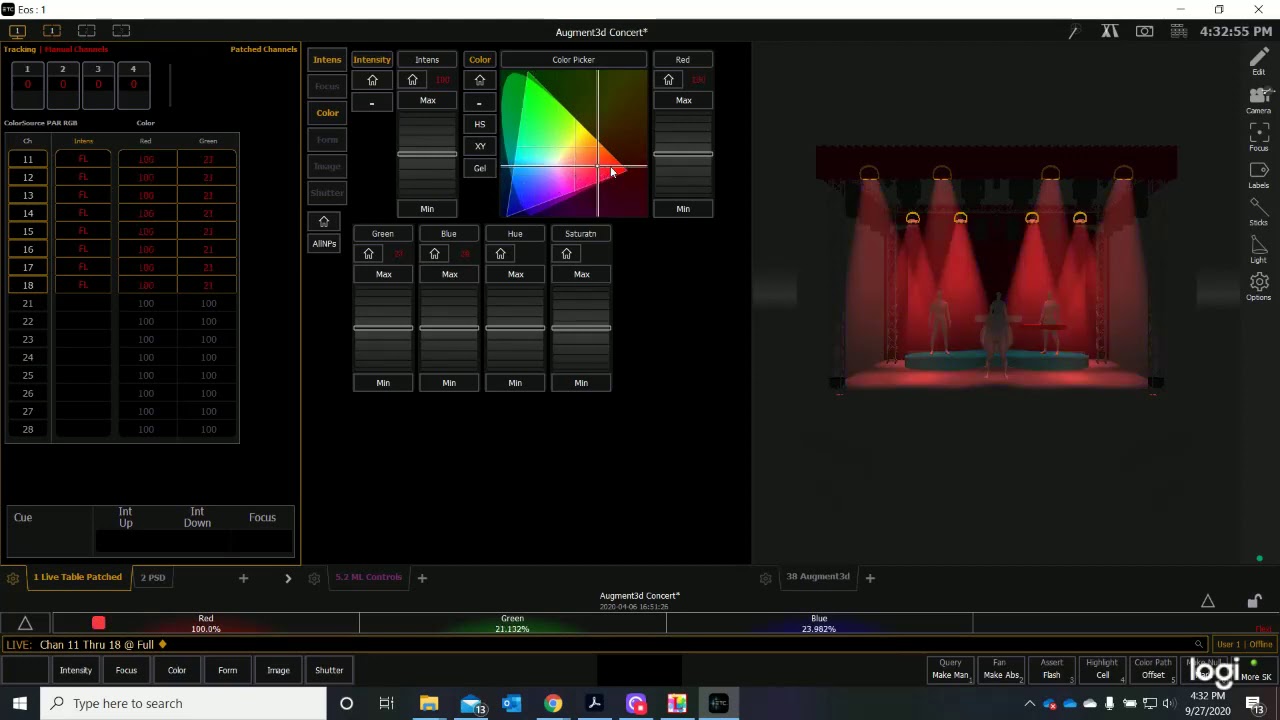 Lighting Patch EOS Example