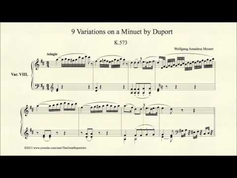 Mozart, 9 Variations on a Minuet by Duport, K 573, Var VIII