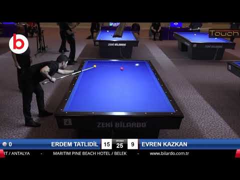 EVREN KAZKAN & ERDEM TATLIDİL Bilardo Maçı - 2020 TK 1.ETAP ANTALYA-3.ÖN ELEME