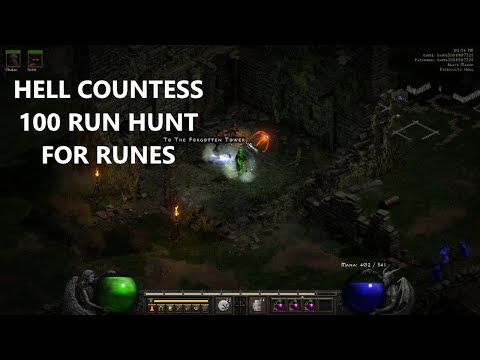 Diablo 2 Resurrected - 100 Hell Countess runs - Hunt for Runes