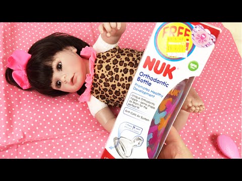 Adora Baby Doll Girly Girl Changing and Nuk Bottle and Pacifier Opening Video