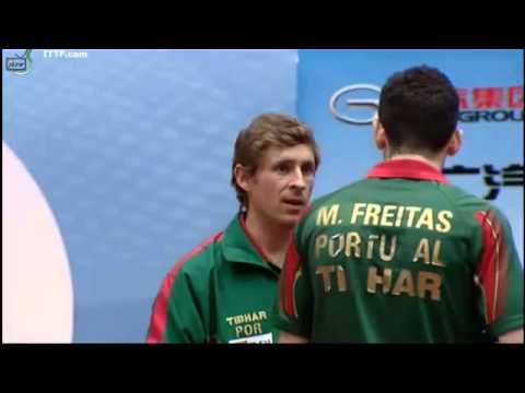 Simon Gauzy contre Marcos Freitas Open du Koweït 2014