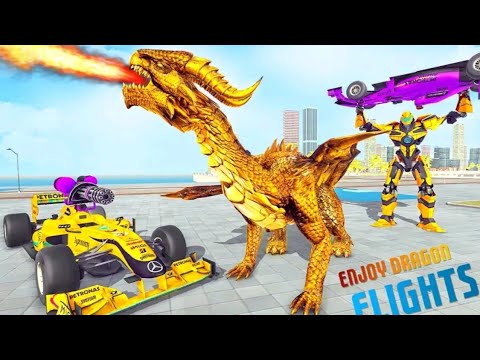 DRAGON - ROBOT - CAR GAME - ROBOT TRANSFORMING GAMES - 2020 - ANDROID GAMEPLAY