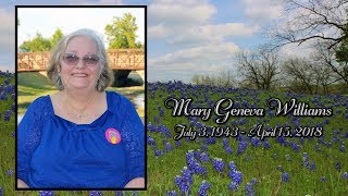 Mary Geneva Williams Keepsake Video