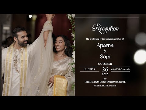 Sojin & Aparna | Reception Day Live Streaming | Bespoke Wedding Films