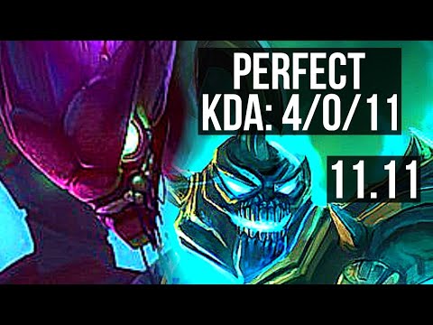 KHA'ZIX vs HECARIM (JUNGLE) | 4/0/11, 500+ games, 900K mastery | EUW Master | v11.11