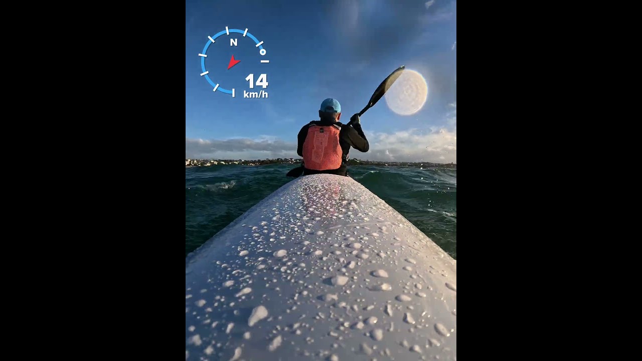 Sunset paddle #surfski #kayaking