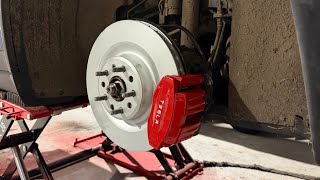 How to replace the brake discs and pads on a Tesla Model S or X (Mando rear callipers)