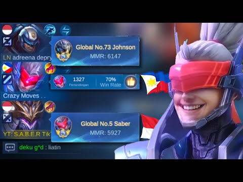 AKHIRNYA @CrazyMovesSaber  BERMAIN SABER DI DEPAN TOP GLOBAL SABER TIKTOK 🇮🇩🇵🇭 | MOBILE LEGENDS