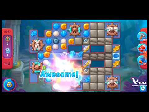 Fishdom. 9347 hard level no boosters and diamonds. 14 moves