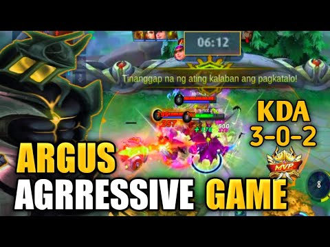 Argus Offlane Aggressive Gameplay! 6 Minutes Enemy Concedes Defeat [Mobile Legends]