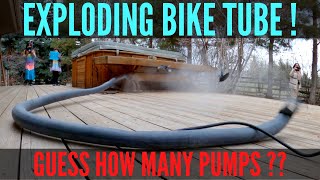 Covid lockdown fun = exploding a bike tube with the kiddos - guess how many pumps?