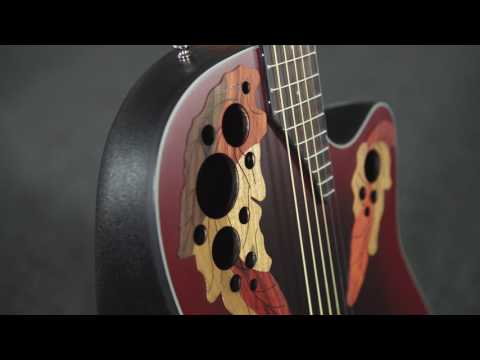 Ovation CE44-RR Celebrity Collection Elite Mid-Depth Mahogany Neck 6-String Acoustic-Electric Guitar image 4