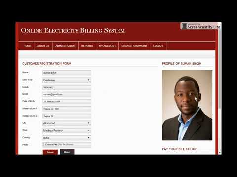 PHP and MySQL Project on Electricity Billing System