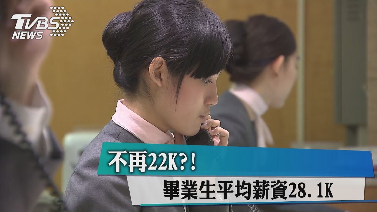 不再22K？　105年大學畢業生平均薪資28.1K