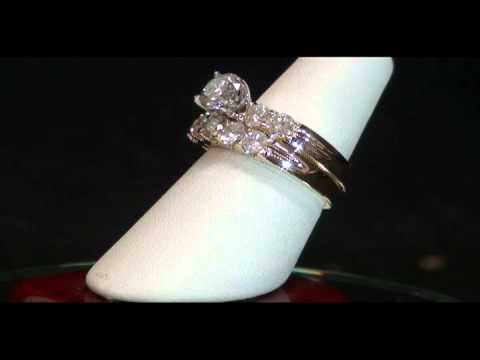Yellow Gold 2.80CT Diamond Accent Engagement Ring Set