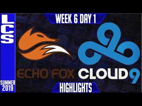 FOX vs C9 Highlights | LCS Summer 2019 Week 6 Day 1 | Echo Fox vs Cloud9