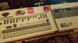 Video thumbnail for Playing The Roland TR 909 And TB 303 Synced Up To A Roland SBX 80 by Vinnie Barbarino